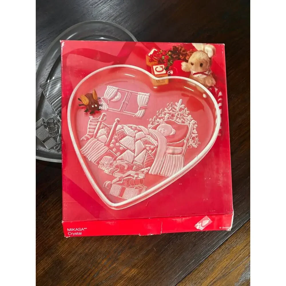 Vintage Mikasa Crystal Glass Heart 
